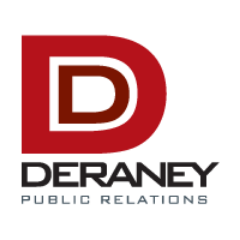 A stylized D over the words Deraney Public Relations